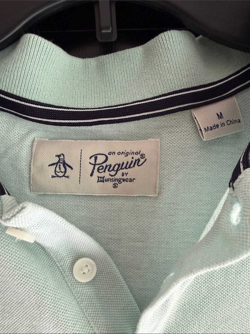 Original Penguin Men's Polo in Mint Green with Embroidered Logo - Picture 3 of 6